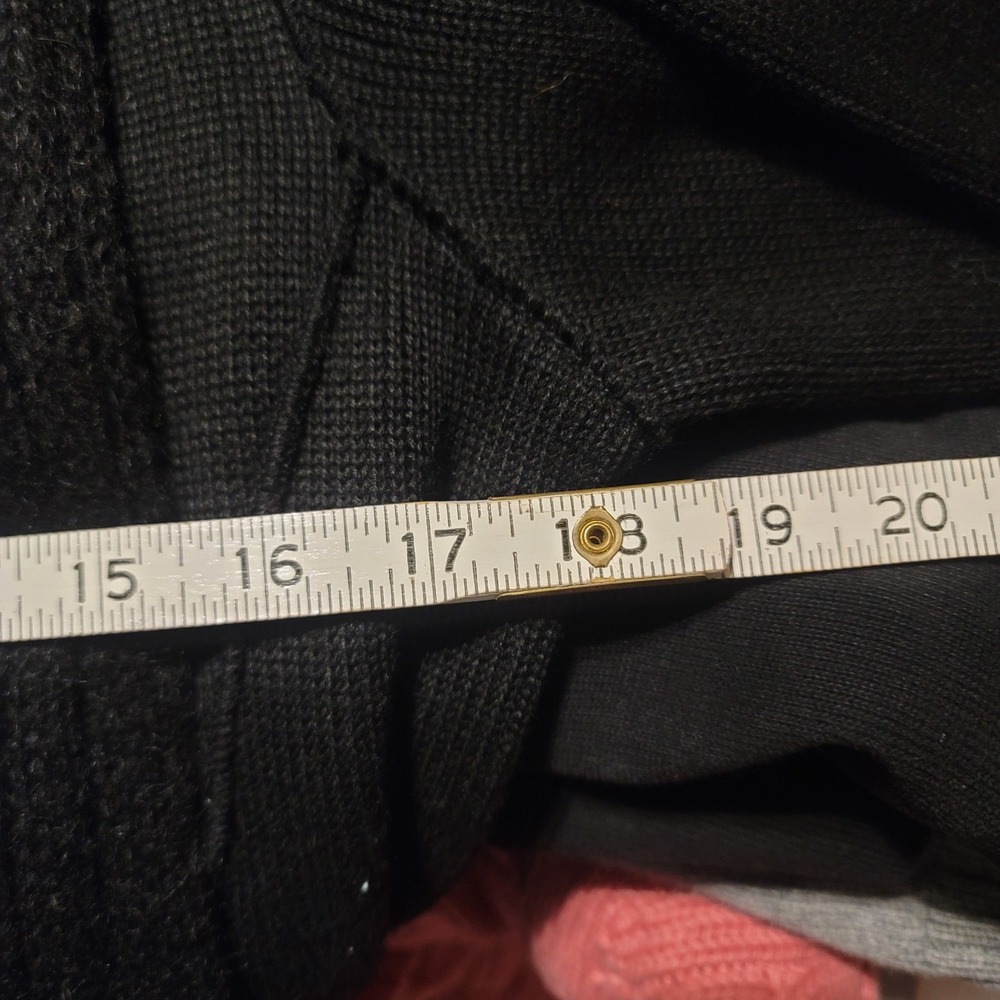 Clorinda‎ Made in Italy Black Merino Wool Mohair Blend Longline Cardigan Sweater - Picture 8 of 10